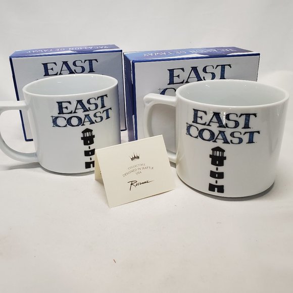 2 Pc Set-Rosanna Vacation Getaway East Coast Mugs - Picture 1 of 5